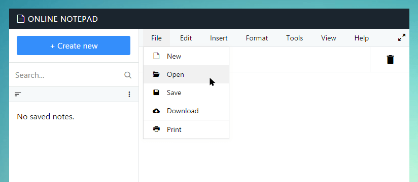 Open text file in Infofa